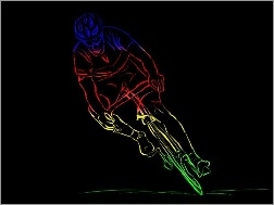 Rower, kolorowy kolarz